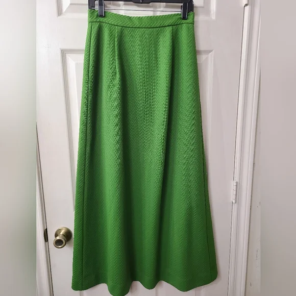 Vintage 1960-70s Green Maxi Skirt - Picture 5 of 6